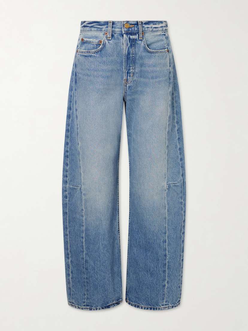 B SIDES Slim Lasso Mid-rise Wide-leg Jeans