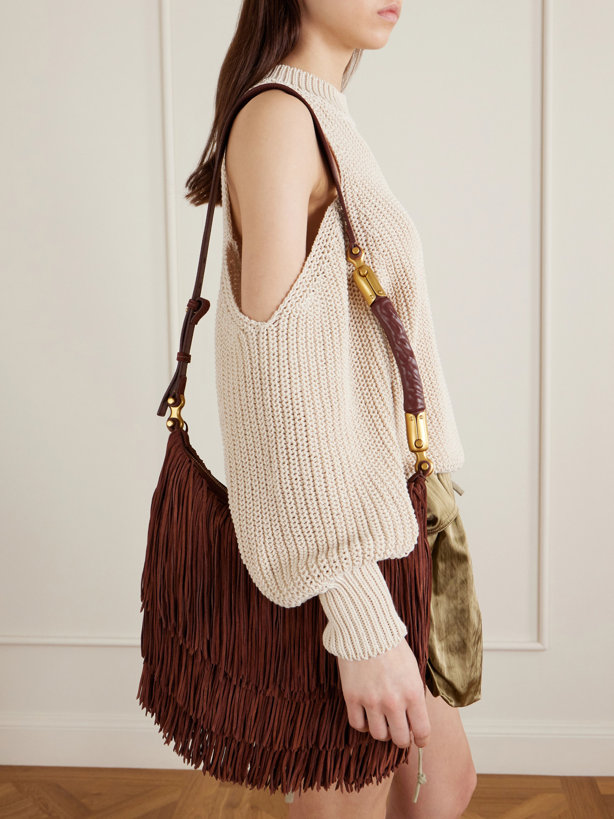 Ebene Fringed Shoulder Bag