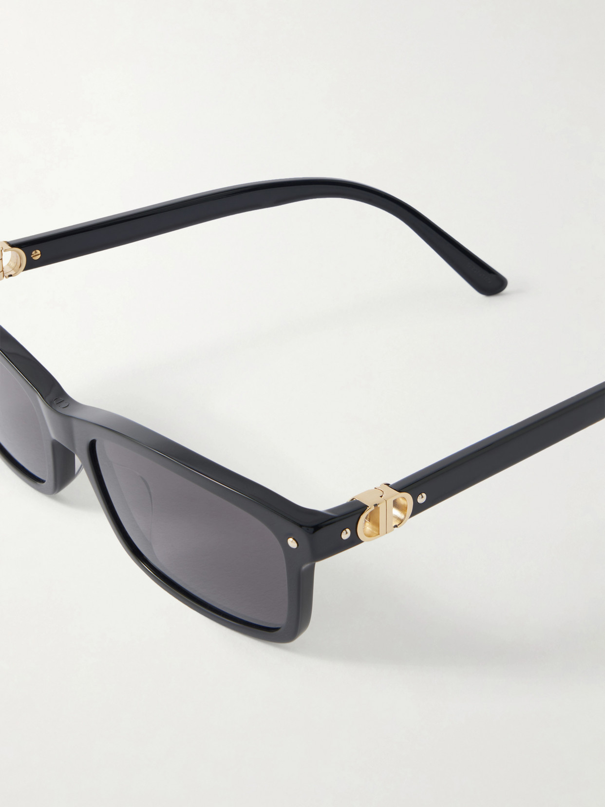 Dior Petit Cd S1i Rectangular-frame Acetate Sunglasses In Black