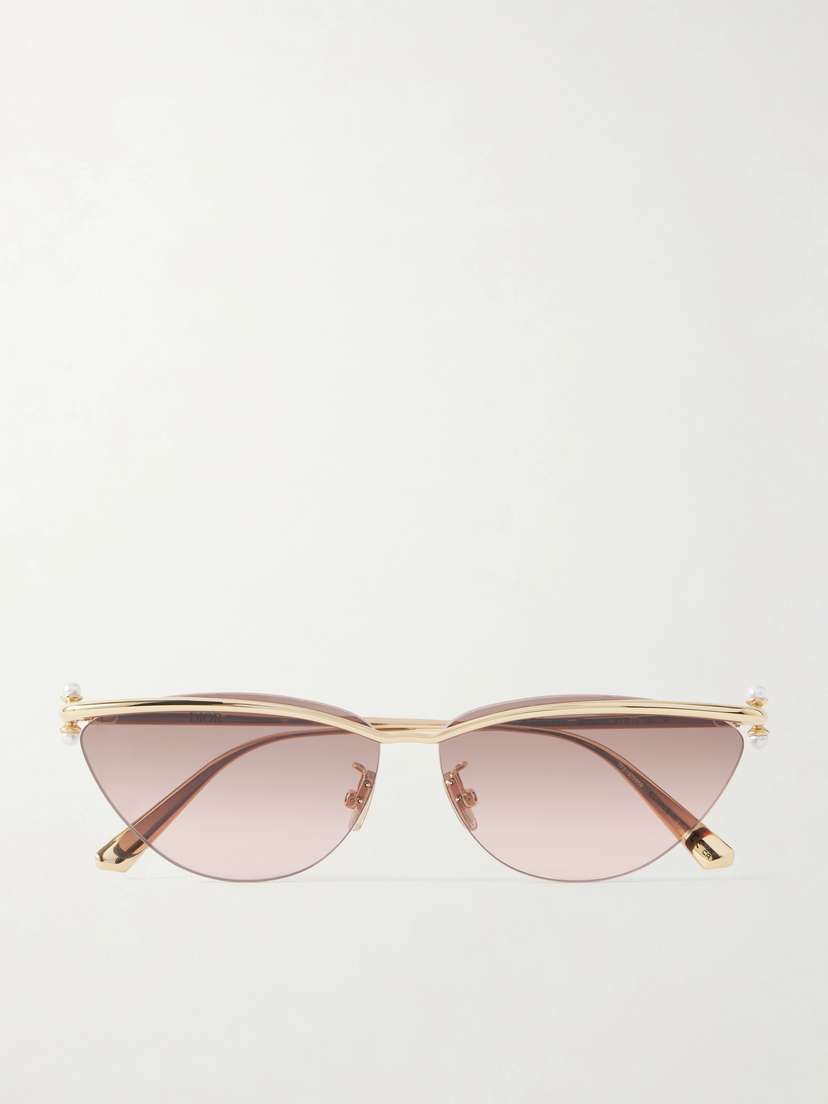 DIOR Eyewear Diortribales B2u Cat-eye Gold-tone Sunglasses