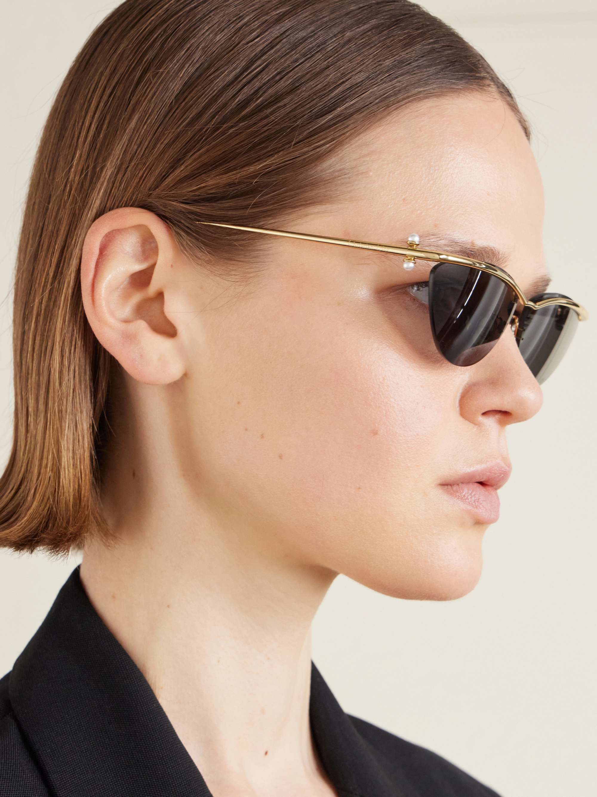 Christian Dior B2U Black Sunglasses with Gold Accents pristine condition Dior CDior B2U Sunglasses | Neiman Marcus main image 3