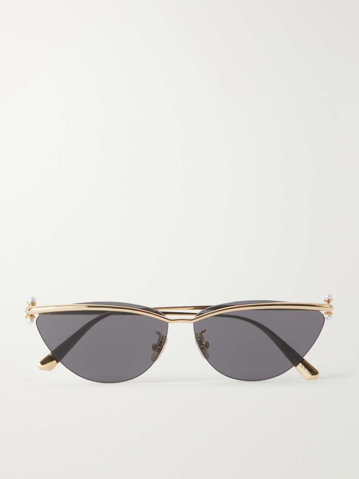 Dior Tribales B2u Cat-eye Gold-tone Sunglasses In White