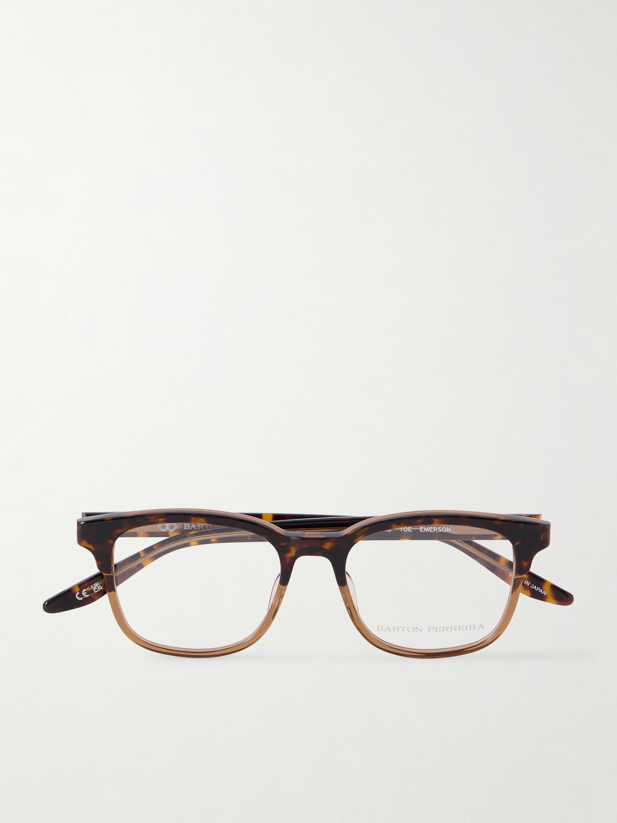 Barton Perreira Emerson Square-frame Tortoiseshell Acetate Optical Glasses In Black