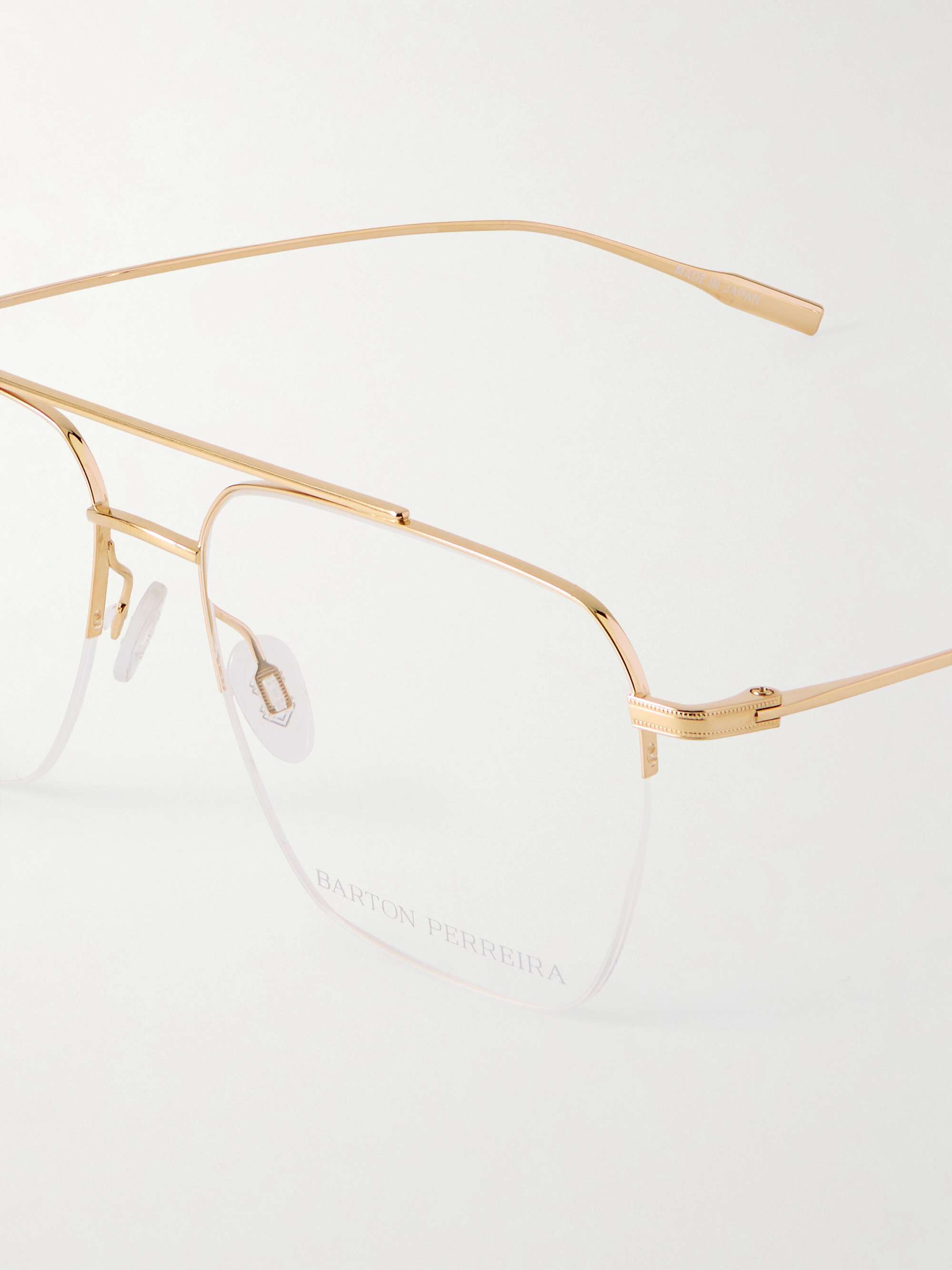 Barton Perreira Altair Gold Frame Sunglasses James Bond Avtak Gold/Green Sunglasses By Barton Perreira  main image 2