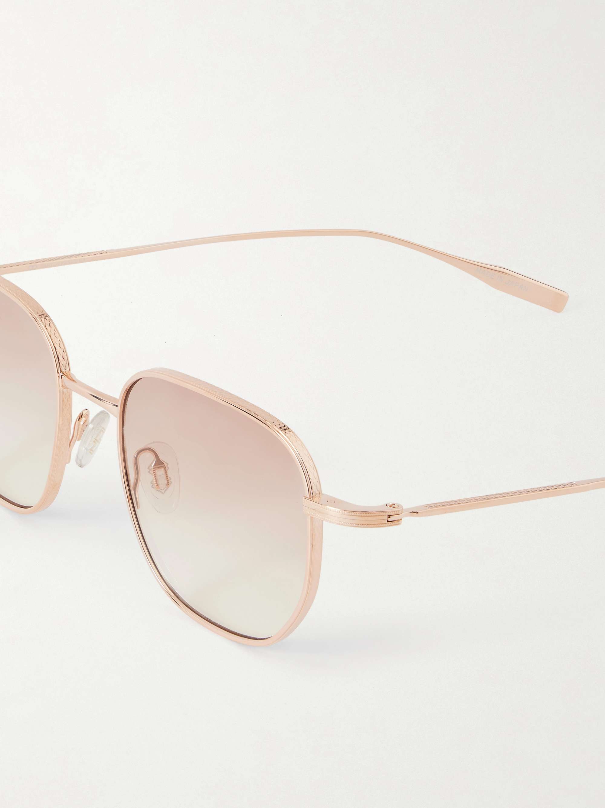 BARTON PERREIRA Revere square-frame gold-tone titanium 
