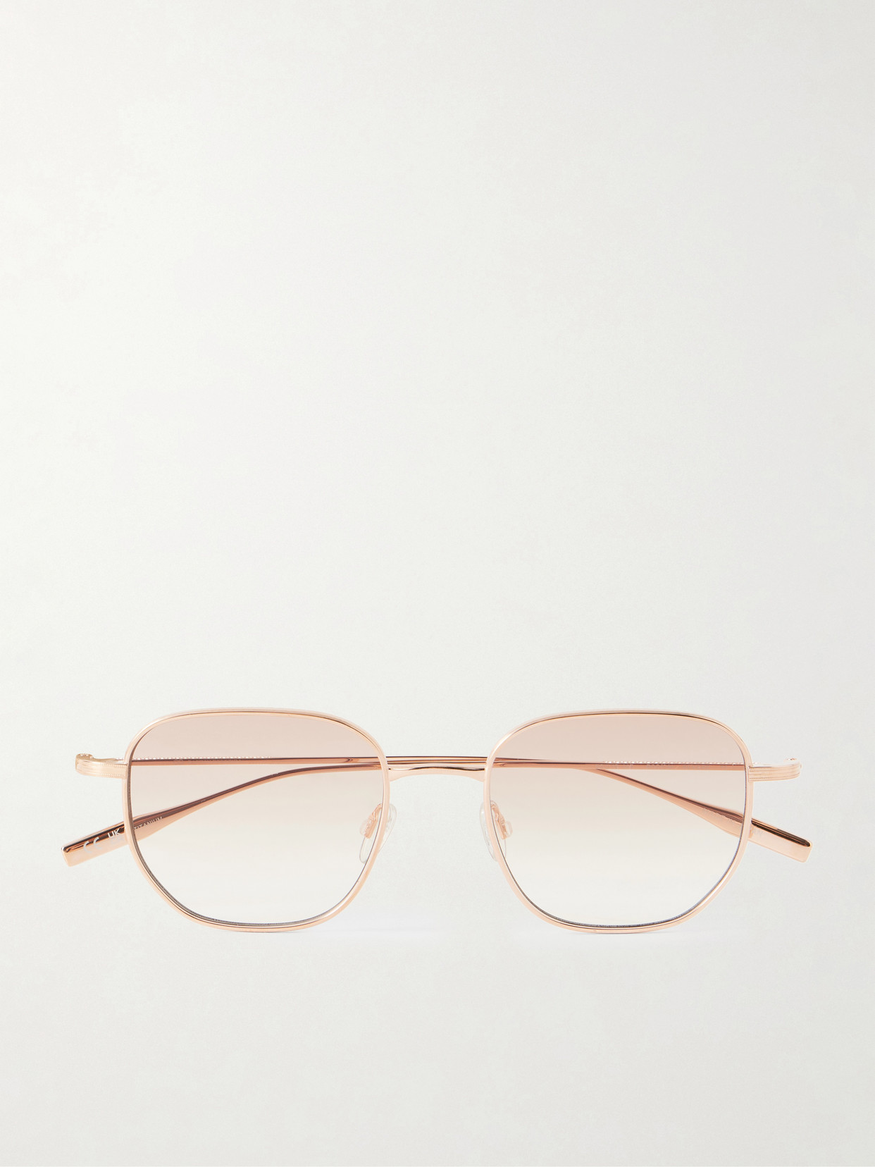 Barton Perreira Revere Square-frame Gold-tone Titanium Sunglasses In Orange