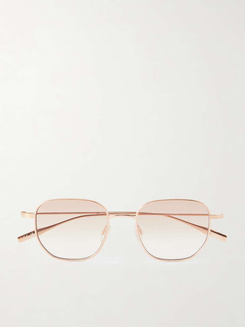 BARTON PERREIRA Revere Square-frame Gold-tone Titanium Sunglasses