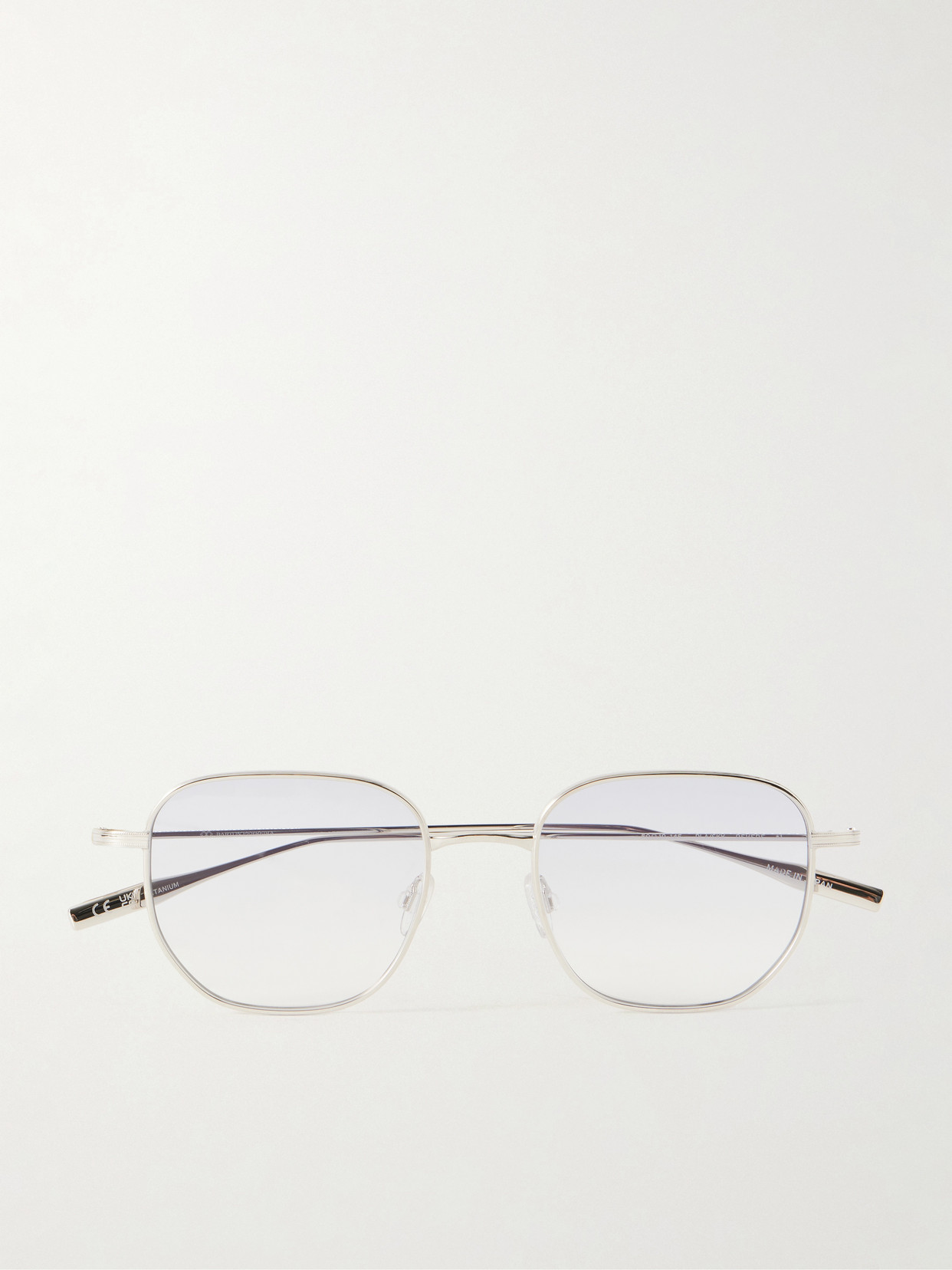 Barton Perreira Revere Square-frame Platinum-tone Titanium Sunglasses In Yellow