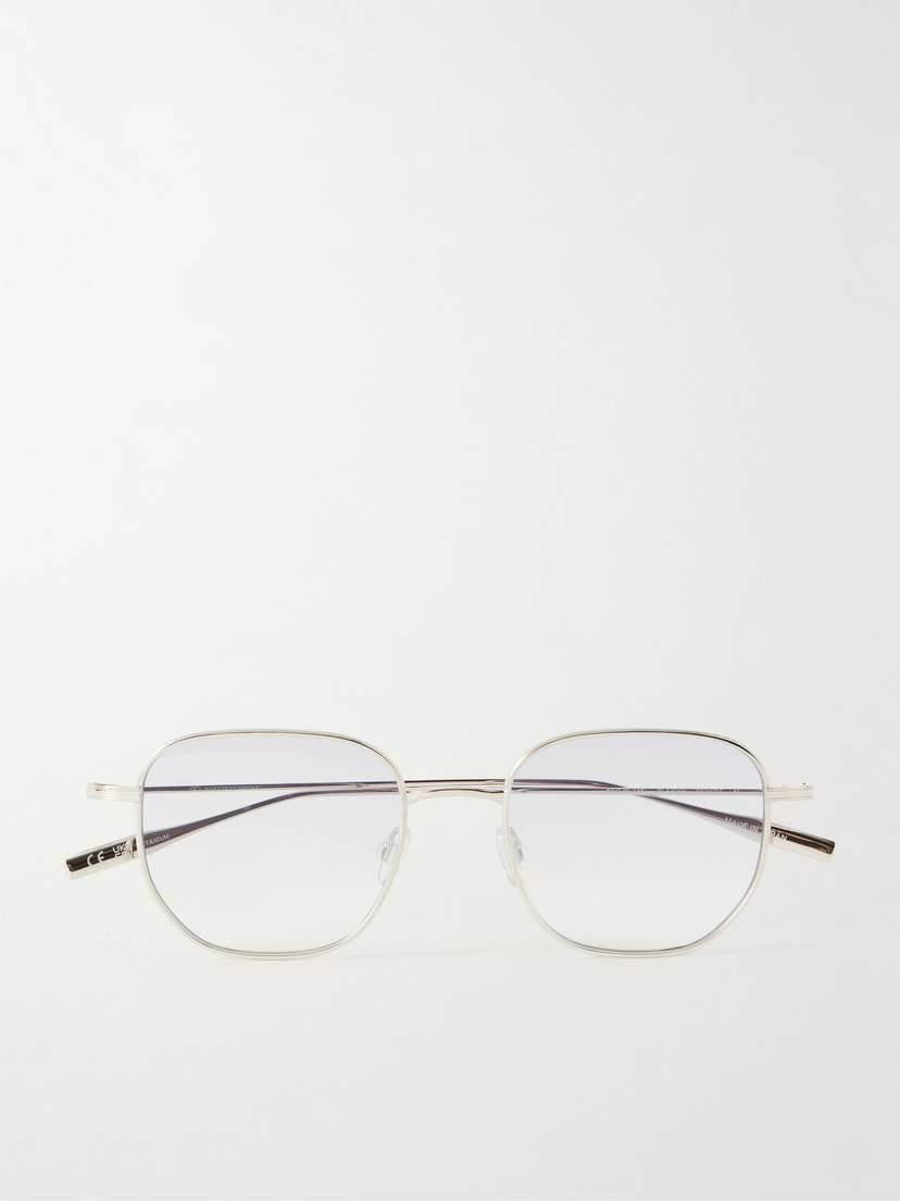 BARTON PERREIRA Revere Square-frame Platinum-tone Titanium Sunglasses