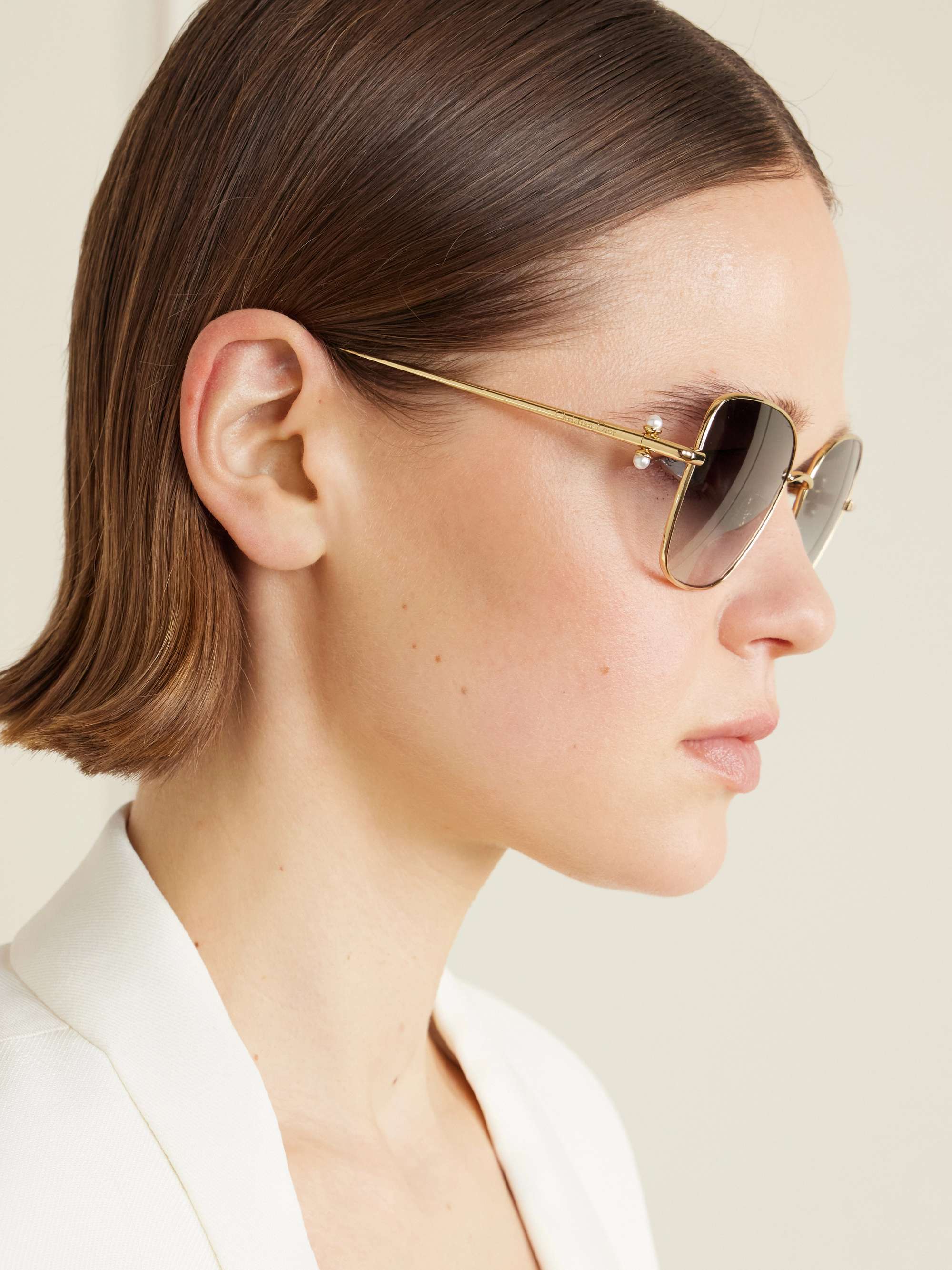 DIOR EYEWEAR DiorTribales S1U square-frame gold-tone sunglasses