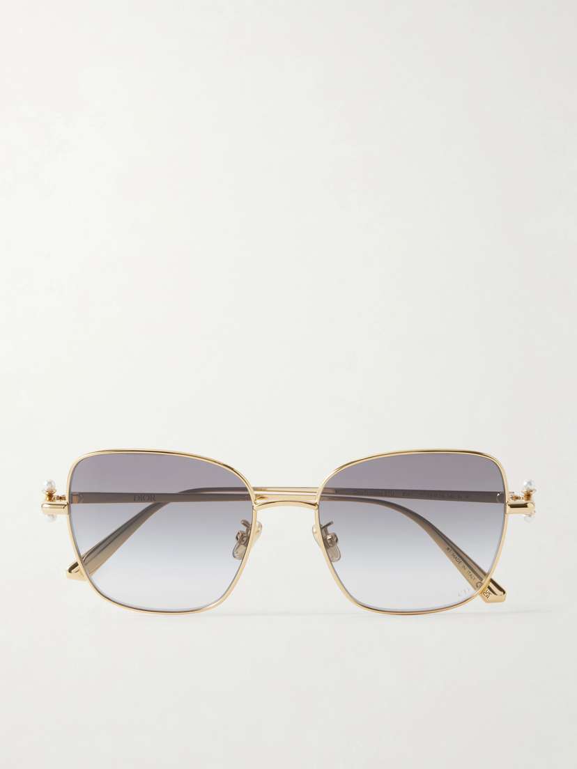 DIOR Eyewear Diortribales S1u Square-frame Gold-tone Sunglasses