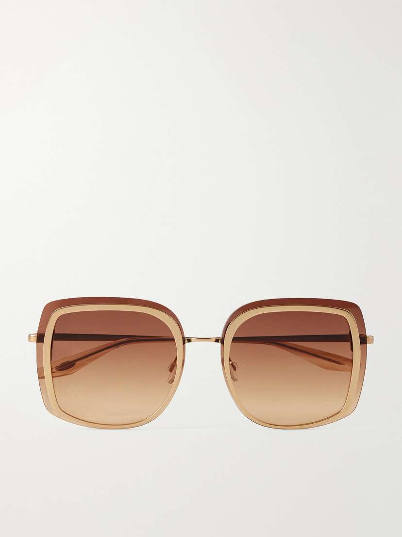 BARTON PERREIRA Halima Oversized Square-frame Gold-tone Titanium Sunglasses