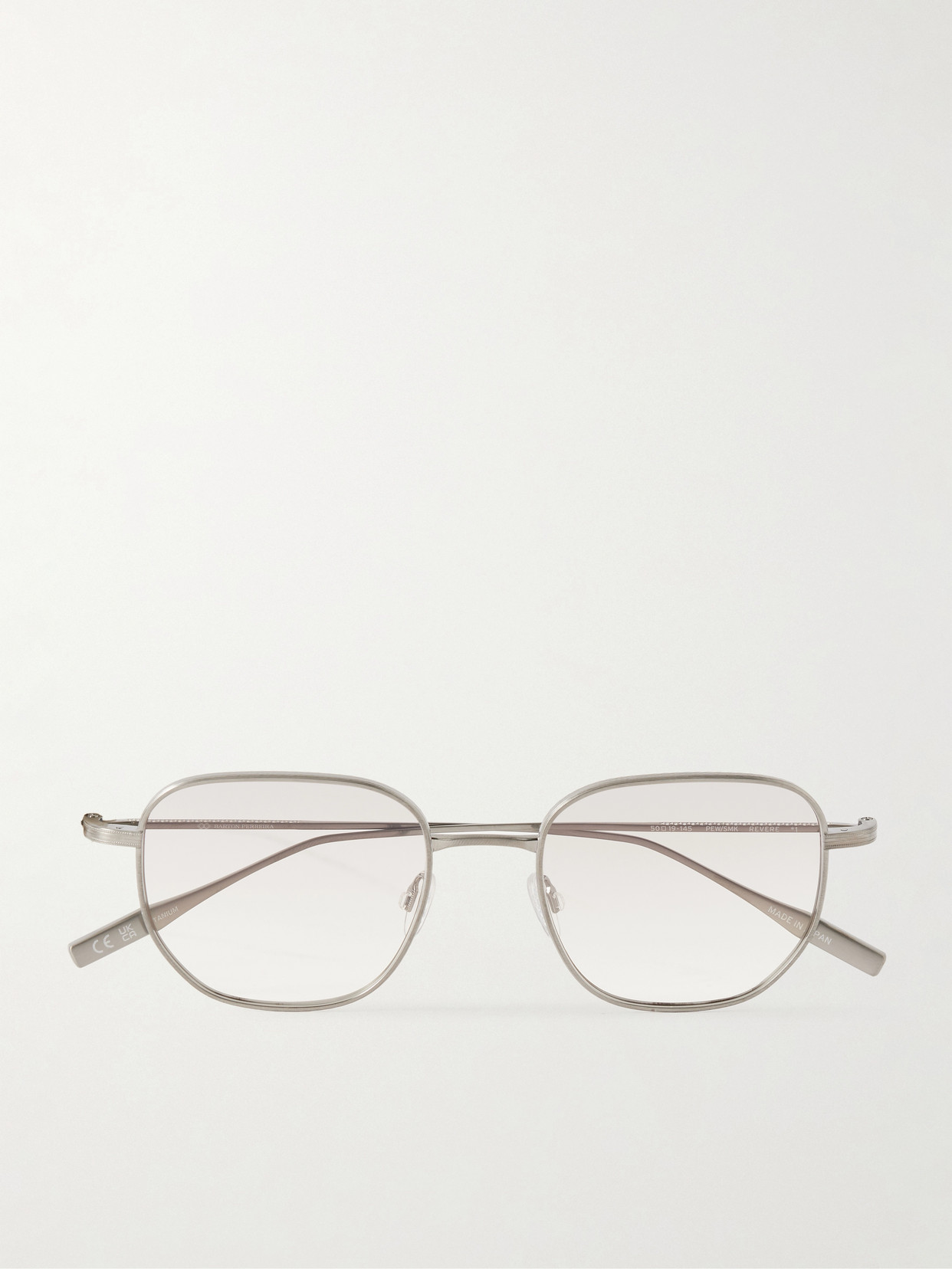 Barton Perreira Revere Square-frame Gunmetal-tone Titanium Sunglasses In Pink