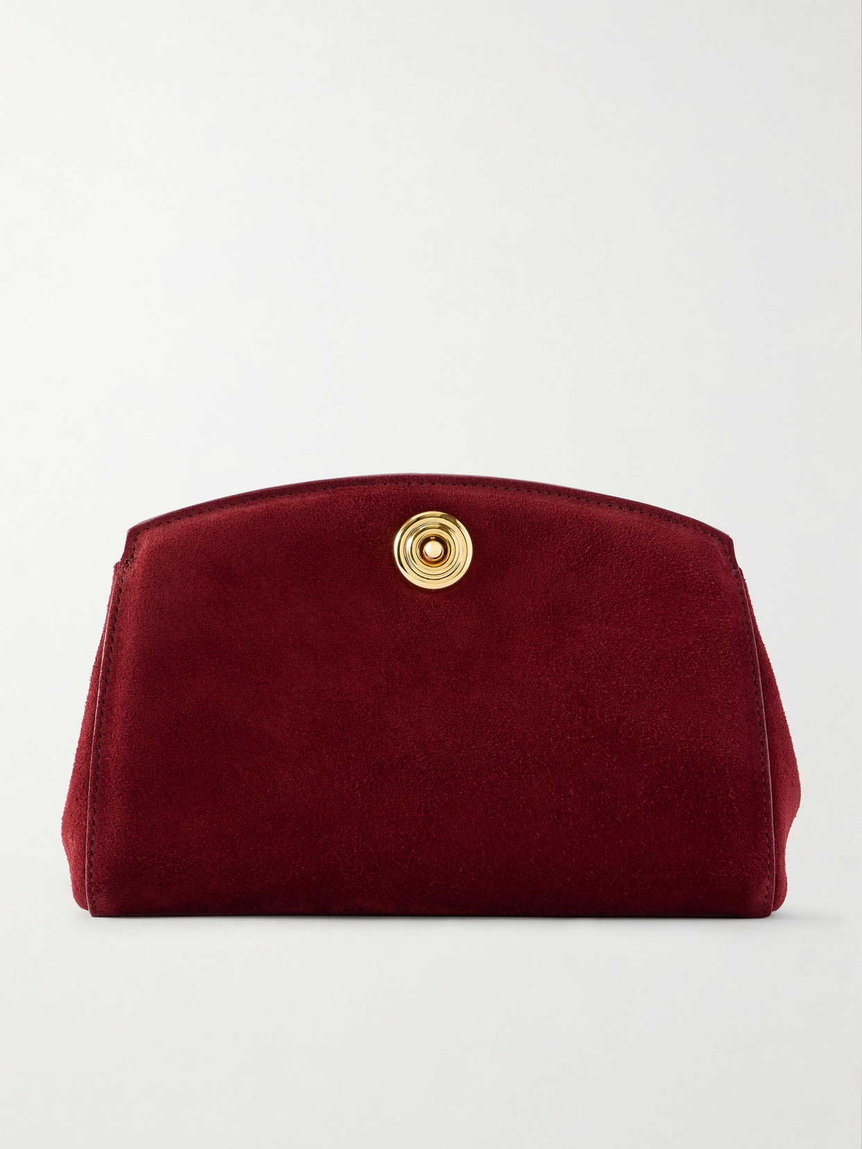 Liffner Suede Clutch In Red