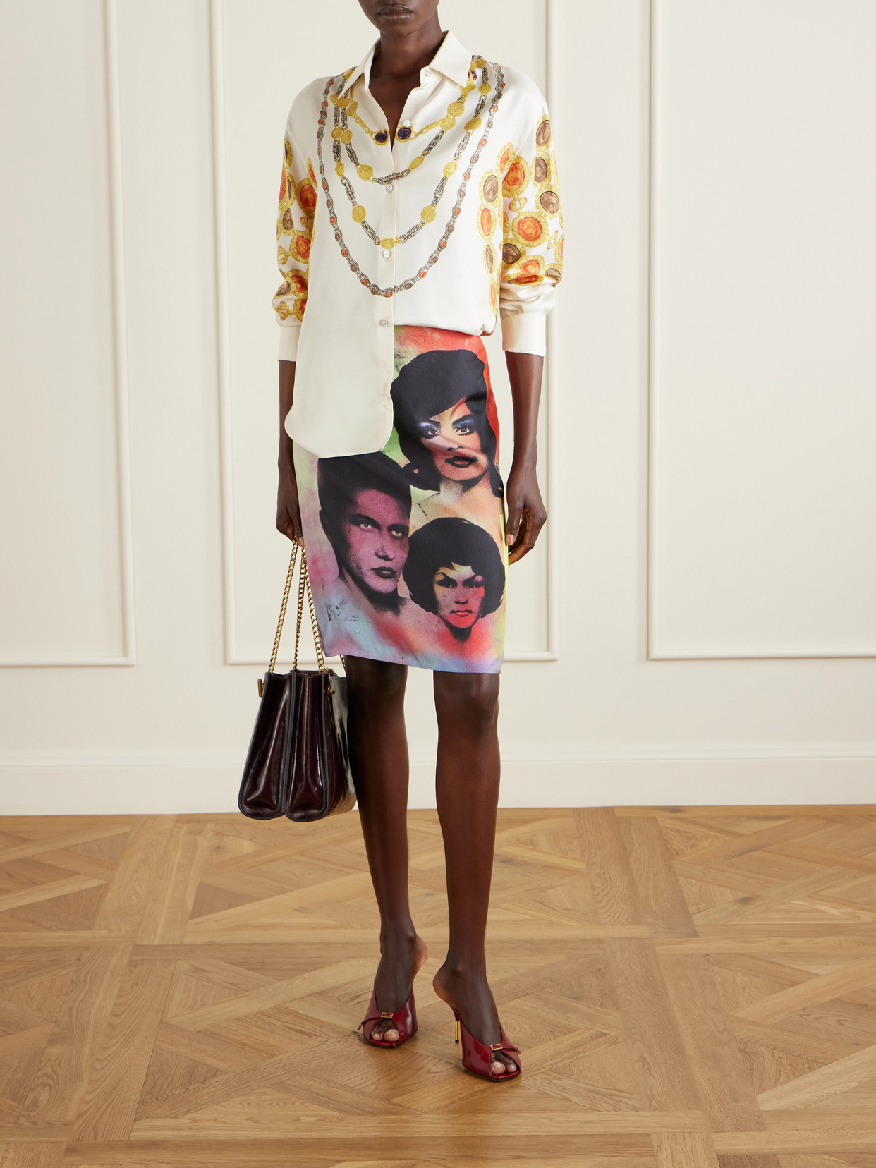 Printed Silk-Twill Shirt