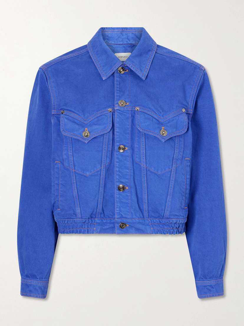 Versace Cotton Trucker Jacket - Women's Clothing