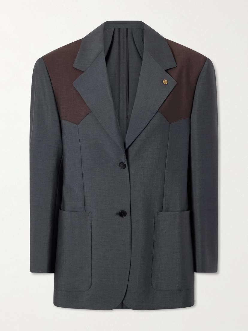 Versace Wool And Mohair-blend Blazer