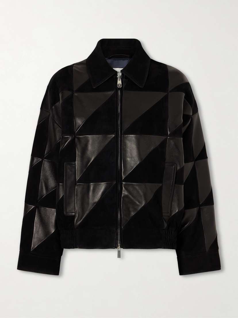 Versace Paneled Leather Jacket