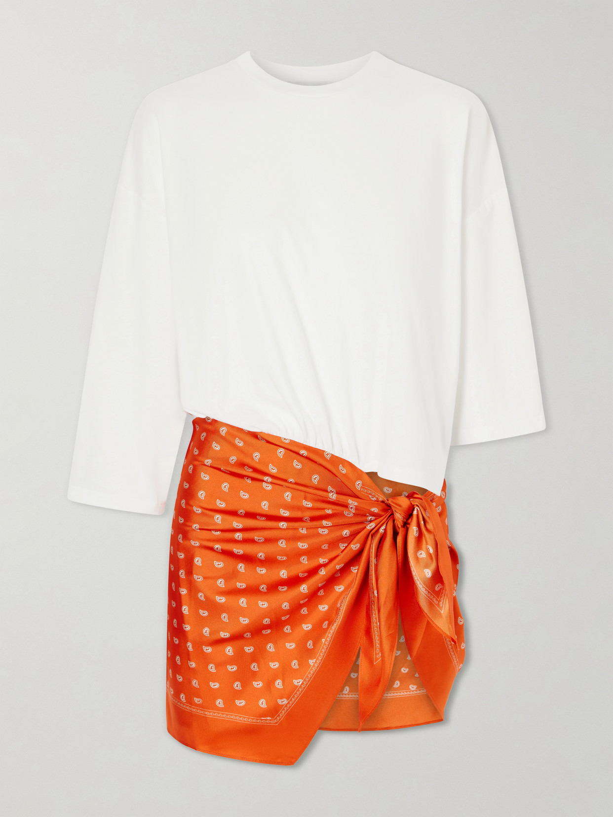 Bandana Printed Cotton And Silk-Blend T-Shirt