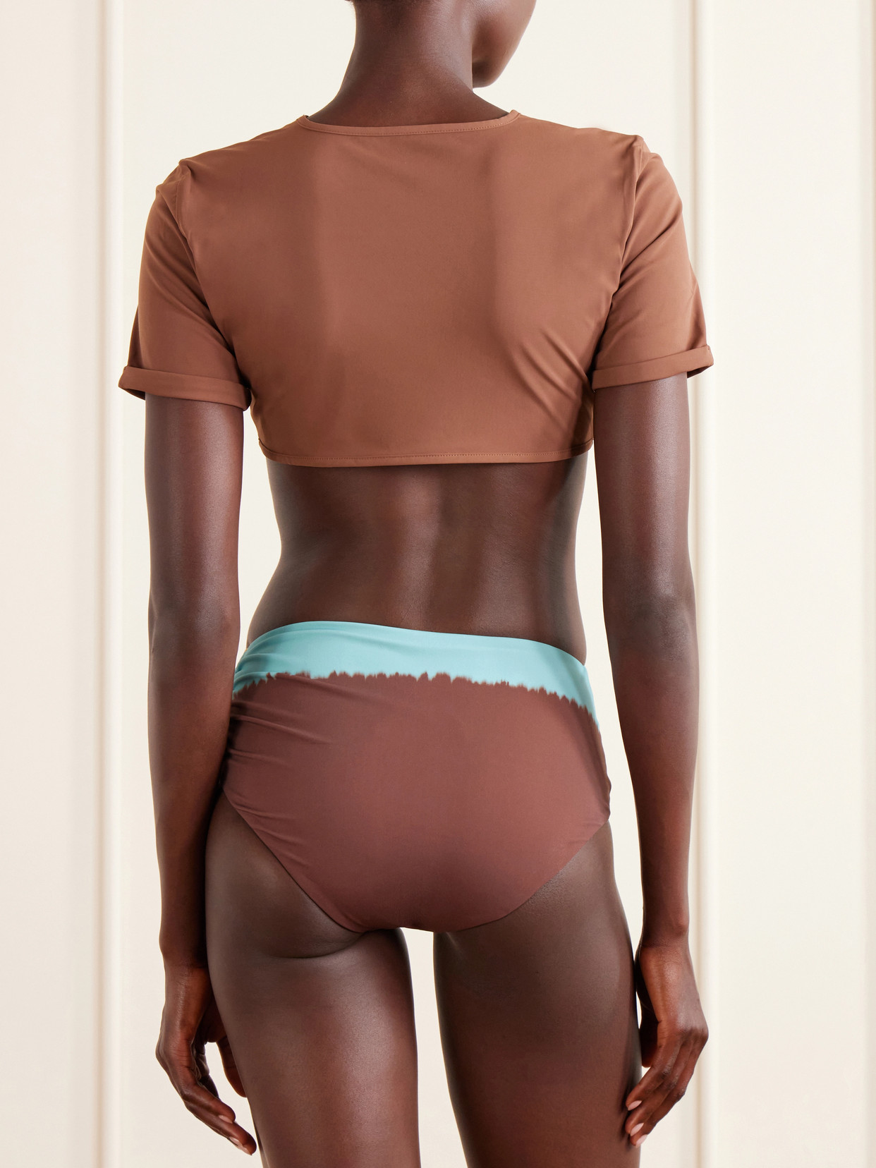 Christopher Esber Prong Hardware-detail Bikini Bottoms In Brown