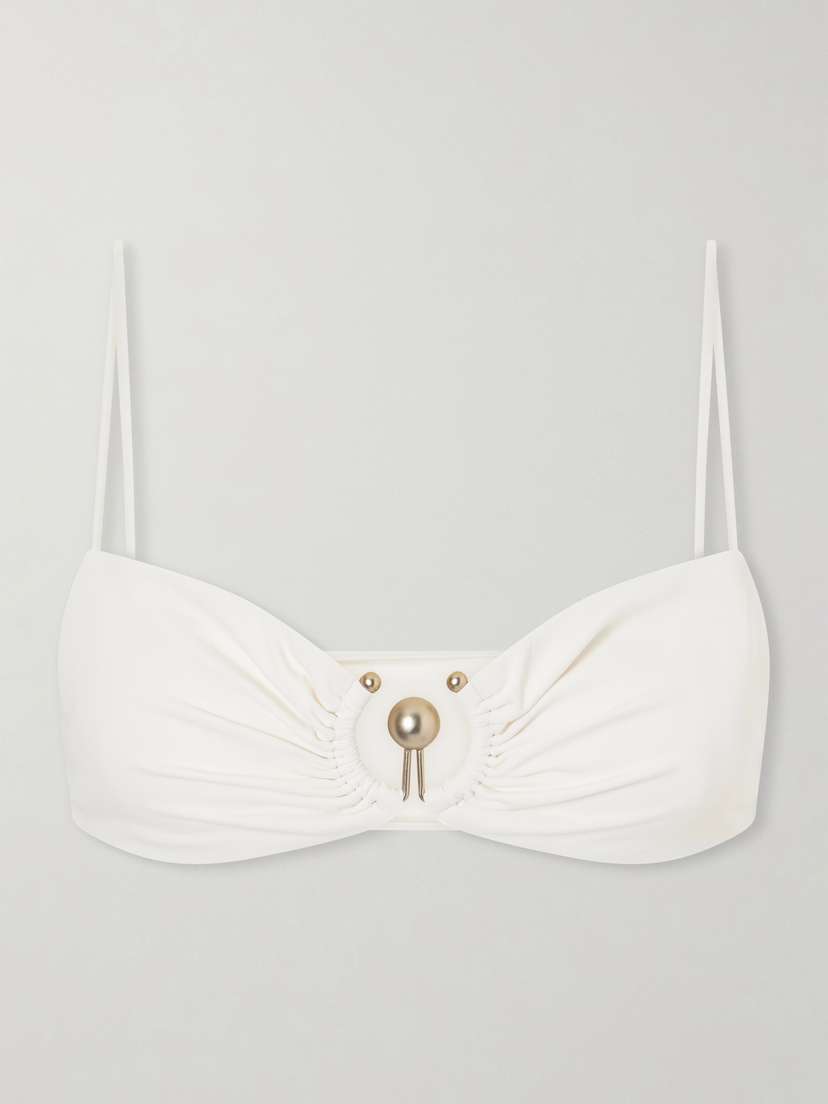 Christopher Esber Ruched Orbit Embellished Bikini Top | Thumbnail 5 Christopher Esber Ruched Orbit Embellished Bikini Top | Thumbnail 5
