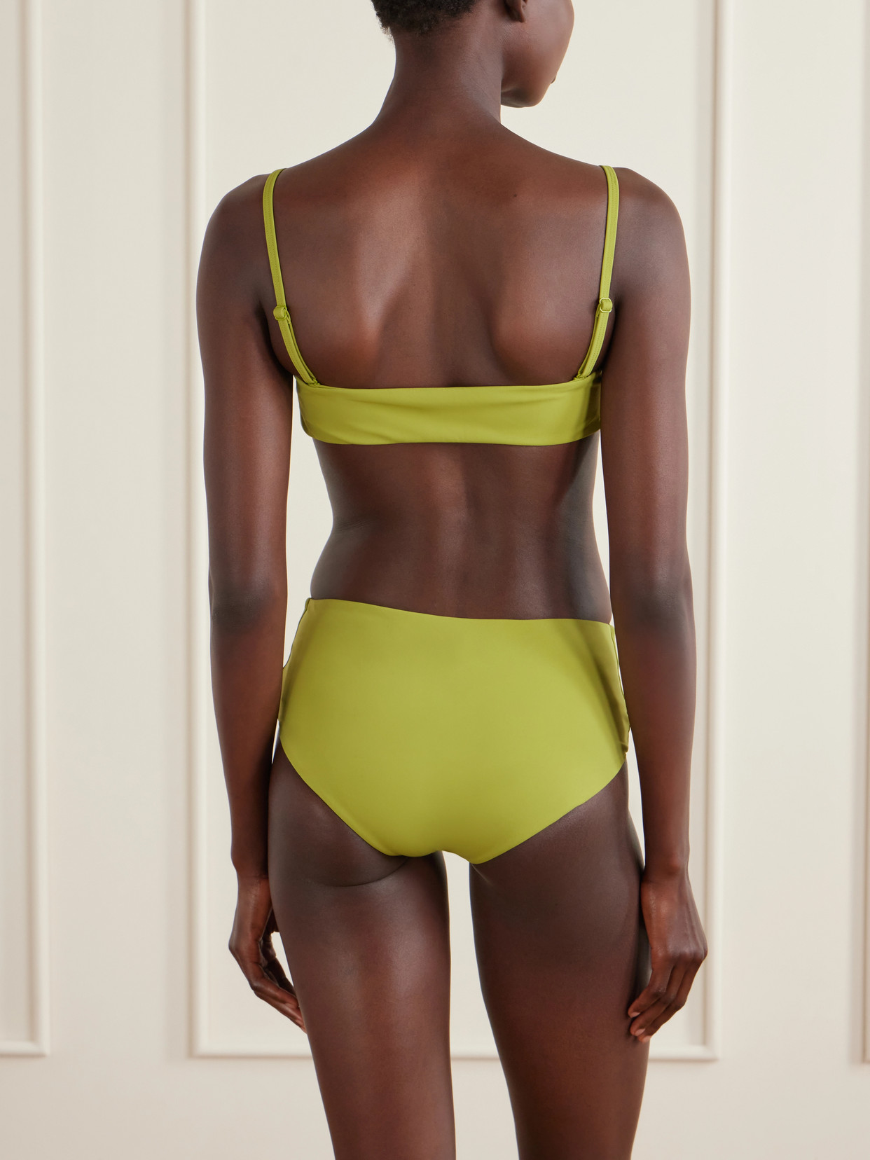 Christopher Esber Ruched Orbit Embellished Bikini Bottoms In Multi