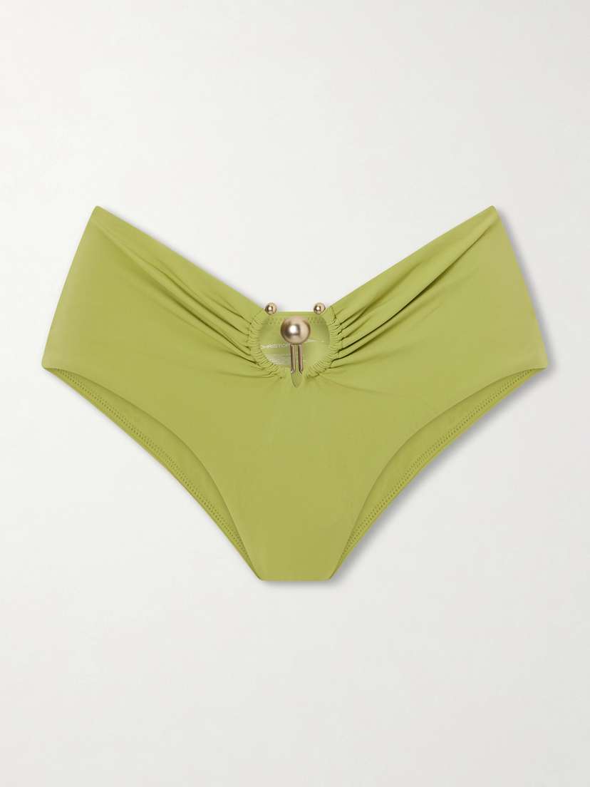 Christopher Esber Ruched Orbit Embellished Bikini Bottoms | Thumbnail 5 Christopher Esber Ruched Orbit Embellished Bikini Bottoms | Thumbnail 5