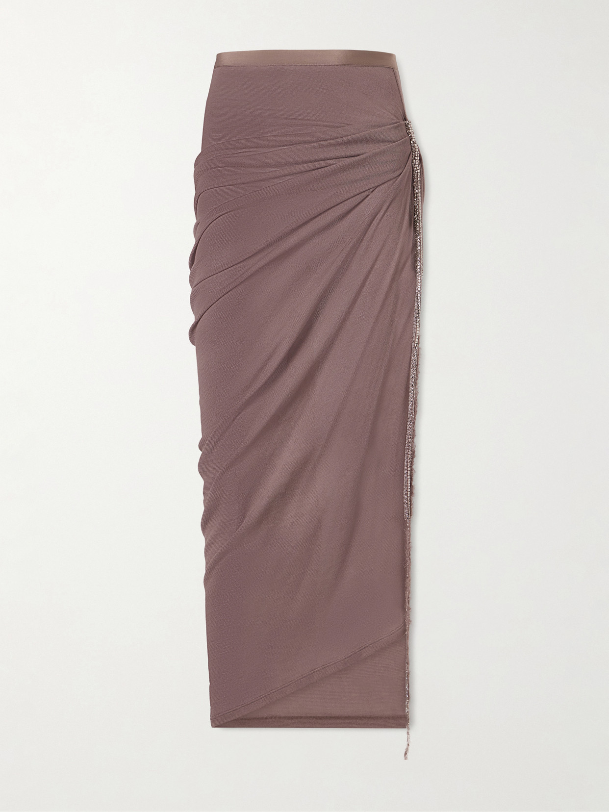 Embellished Draped Midi