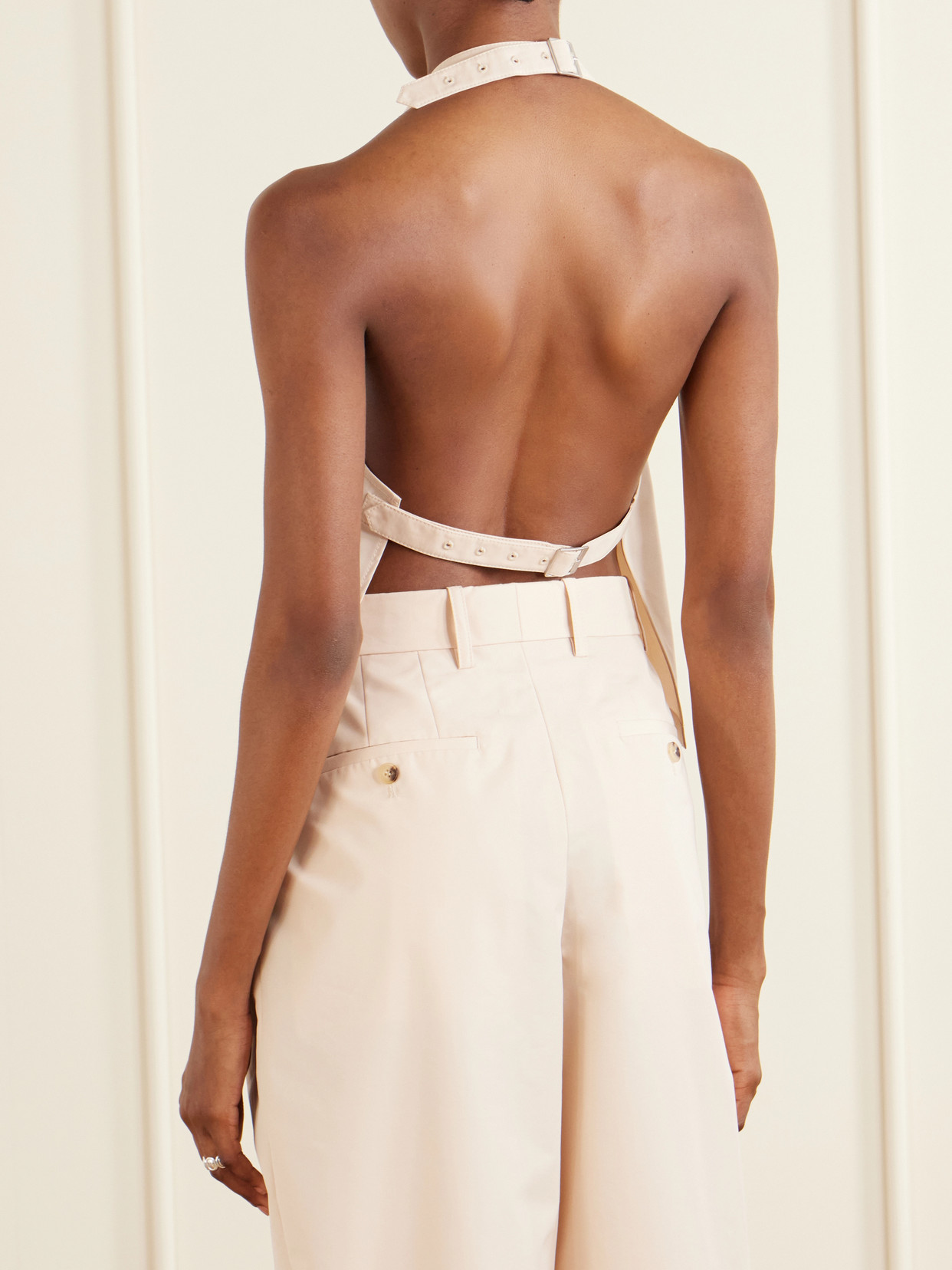 Wardrobe. Nyc - Cotton-Blend Halterneck Top