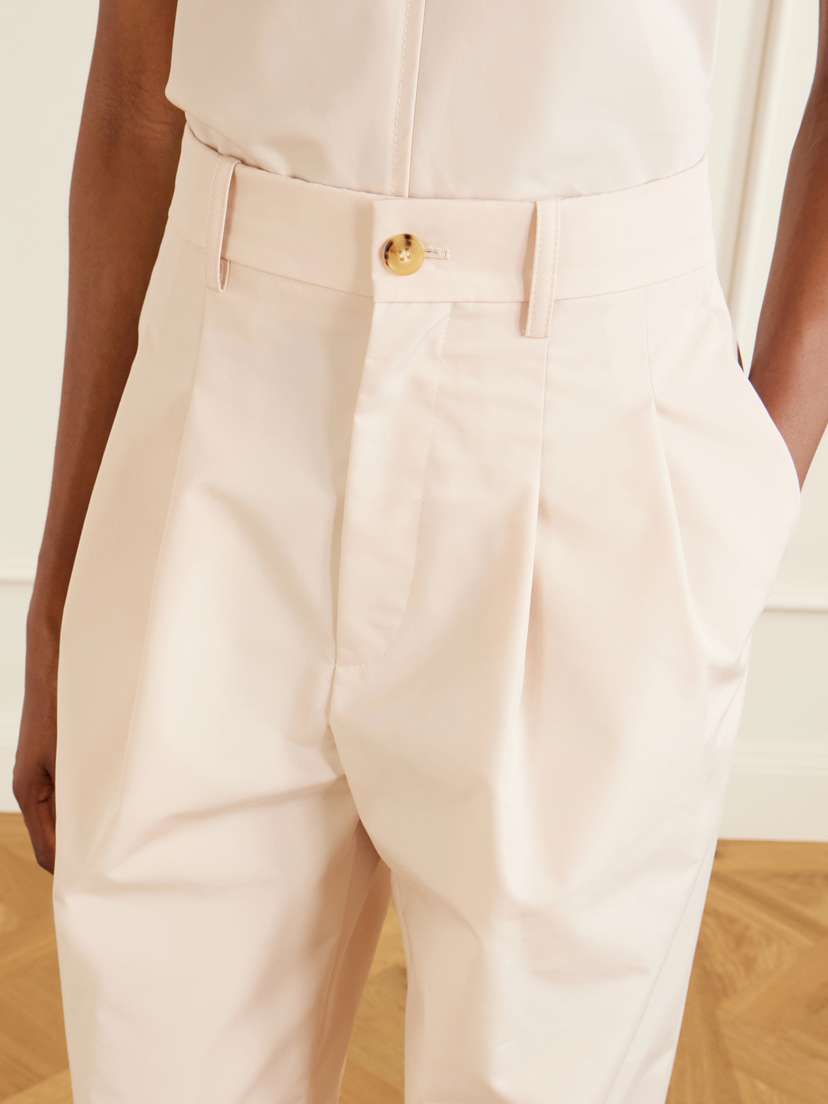 Wardrobe.NYC Pleated Cotton-blend Wide-leg Pants | Thumbnail 5
