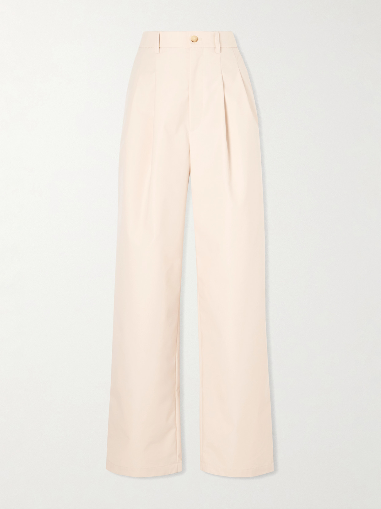 WARDROBE. NYC - Pleated Cotton-blend Wide-leg Pants - Pink