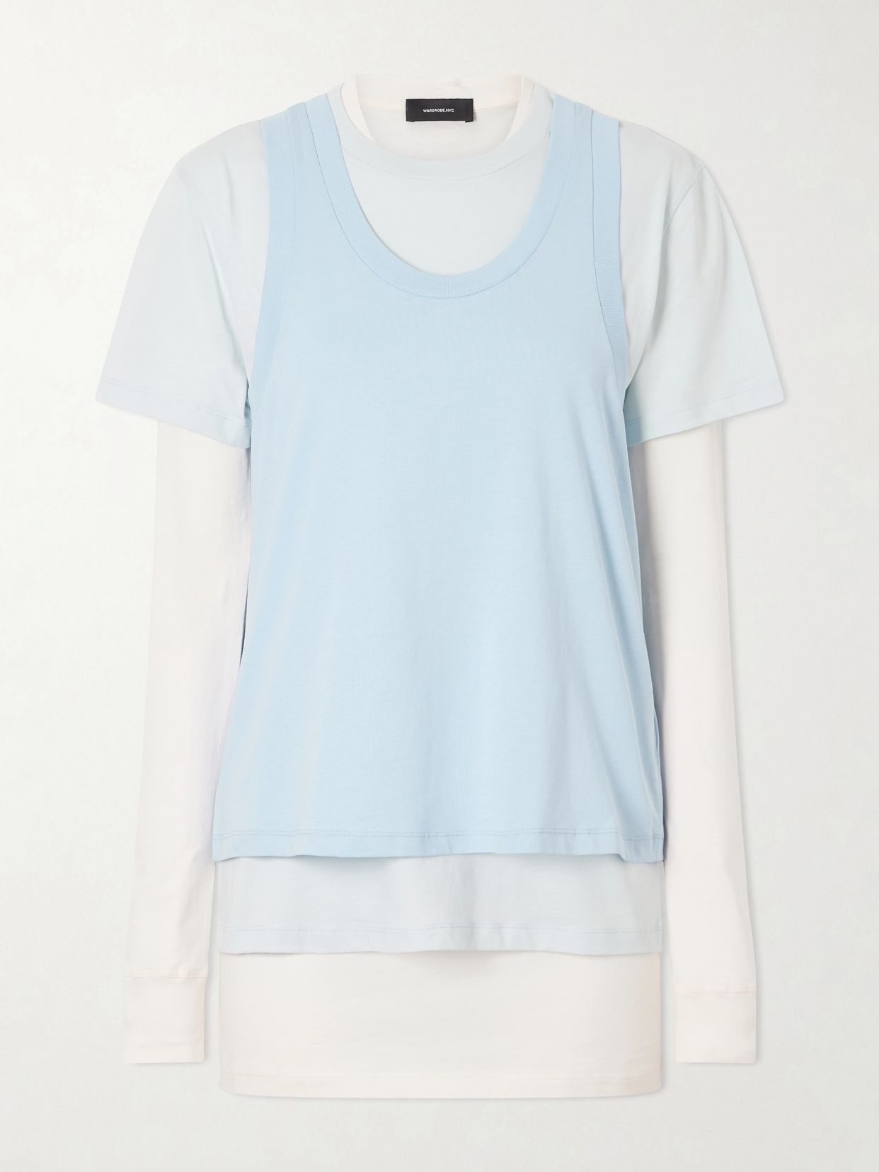 layered cotton jersey t shirt