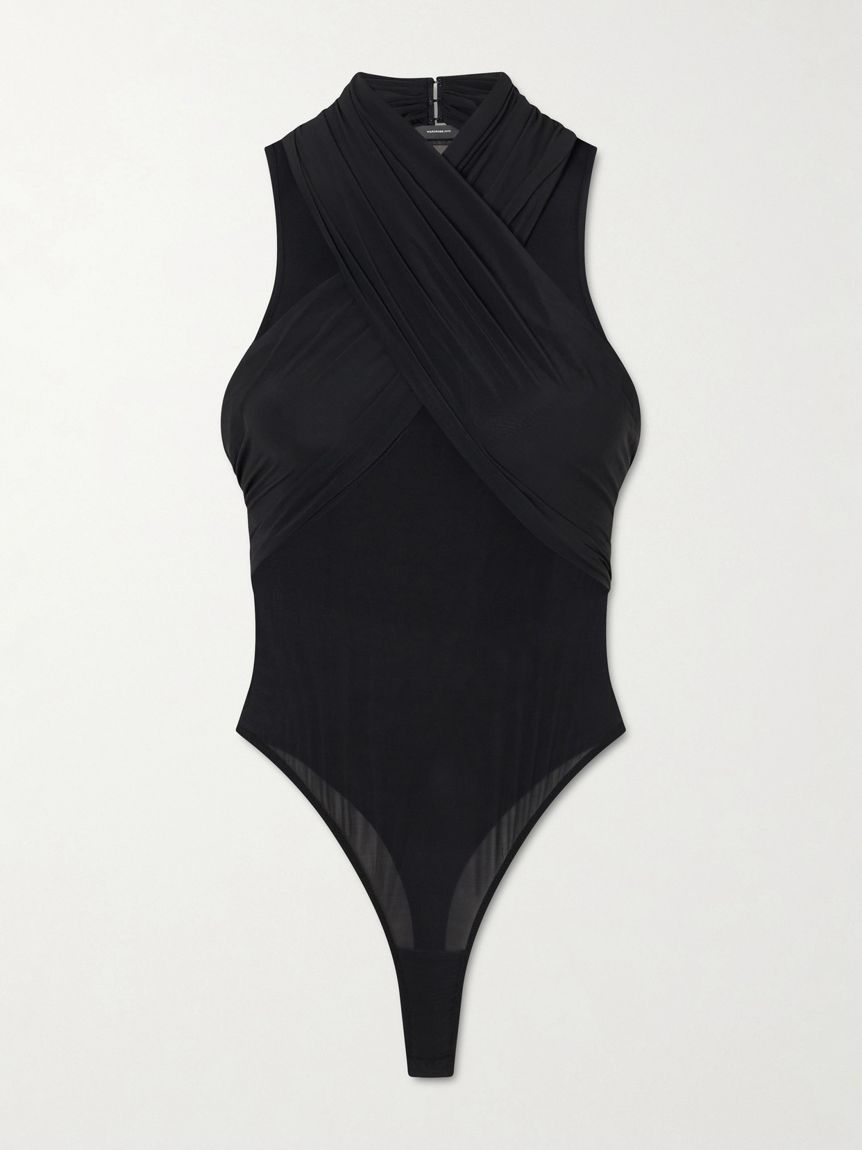 Wardrobe.nyc Mesh Bodysuit In Black