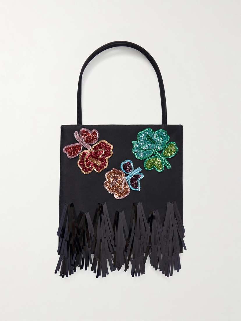 Marni Sequin-embellished Satin Tote Bag