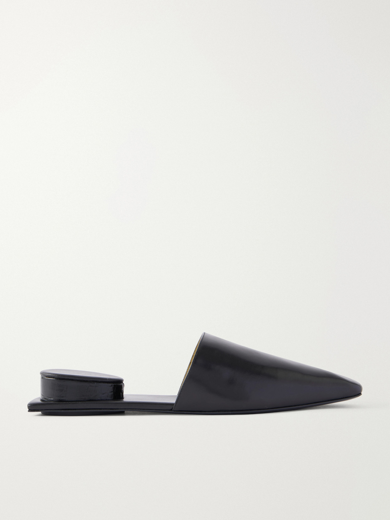 Tory Burch Pierced Embellished Leather Mules In Black