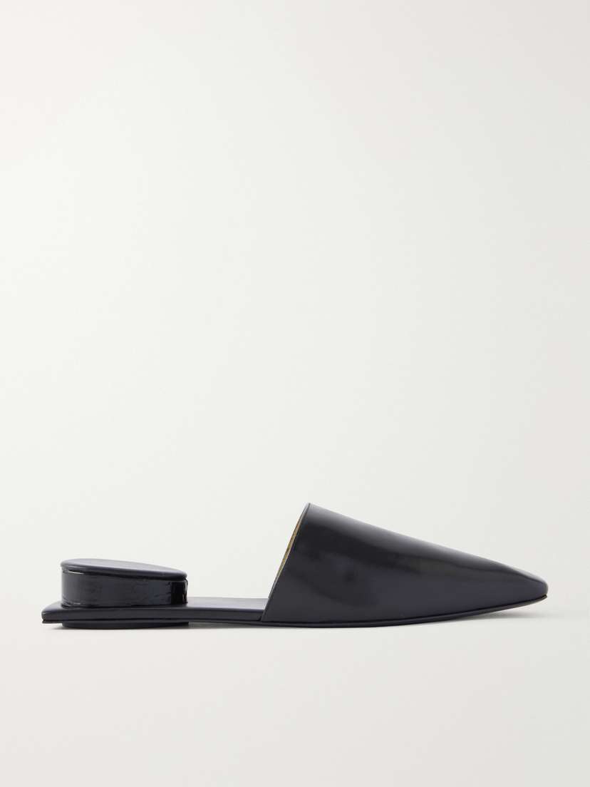 Tory Burch Pierced Embellished Leather Mules