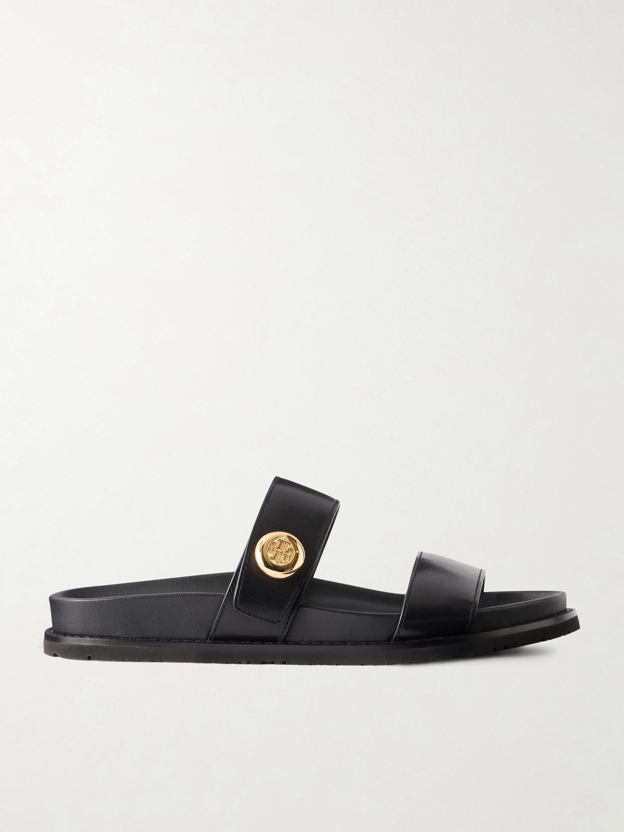 Tory Burch Romy Sport Leather Sandals In Black