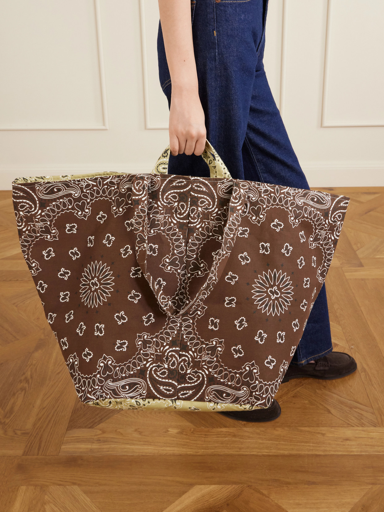 Maxi Basket Printed Cotton Tote