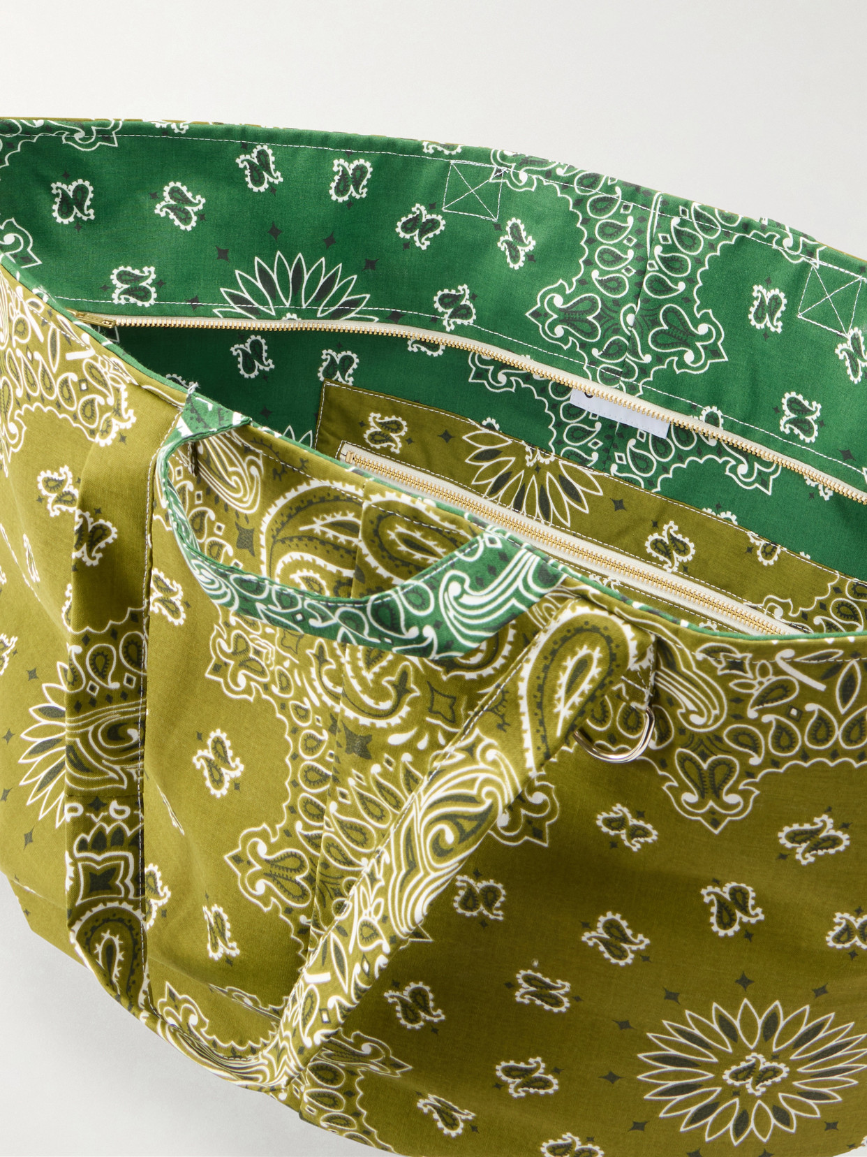 Maxi Basket Printed Cotton Tote Bag