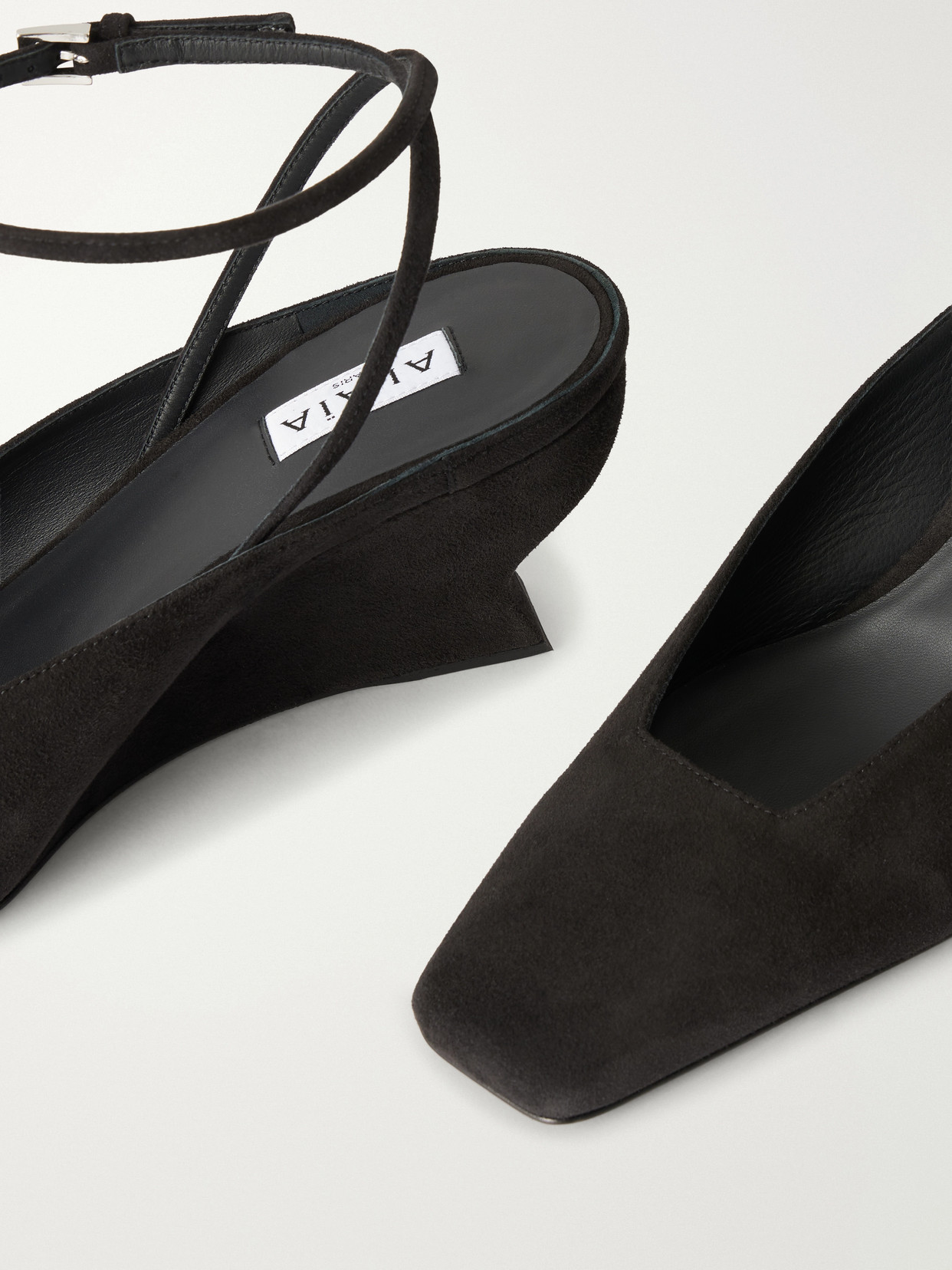 Alaïa - 60 Suede Wedge Pumps