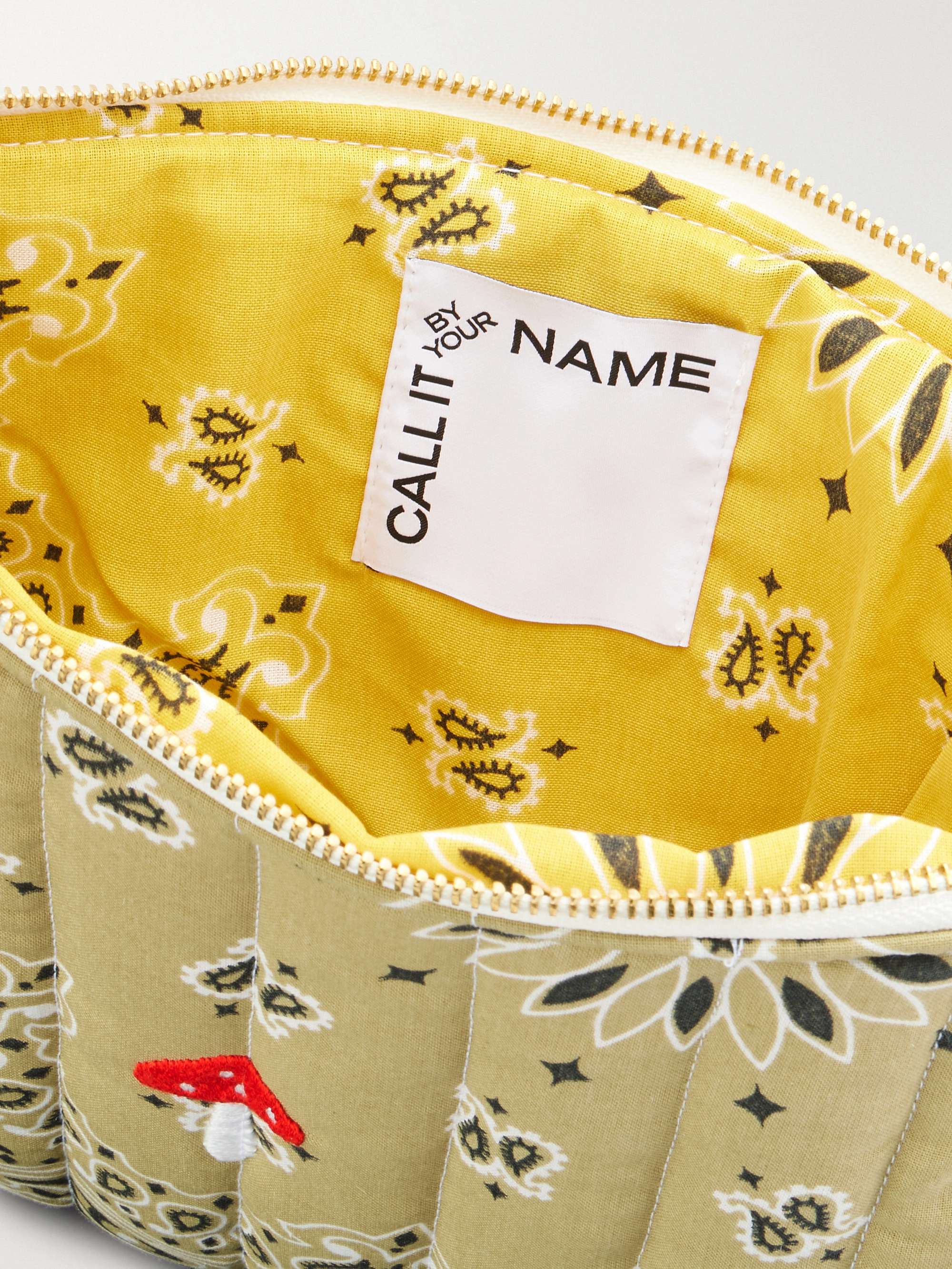 CALL IT BY YOUR NAME Bandana-print quilted cotton pouch | NET-A-PORTER