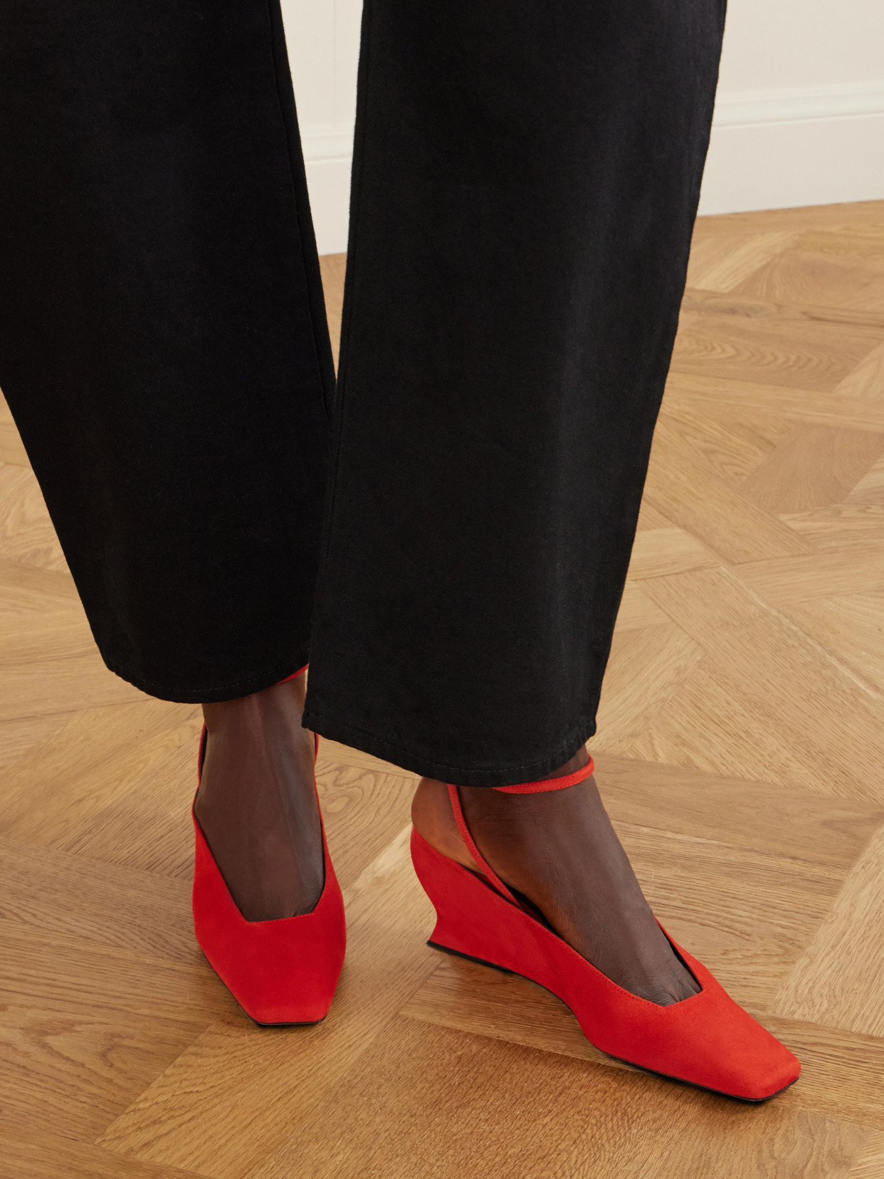 Alaïa - 60 Suede Wedge Pumps