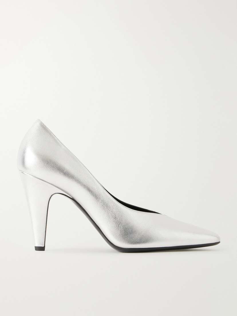 Alaïa 90 Metallic- Leather Pumps