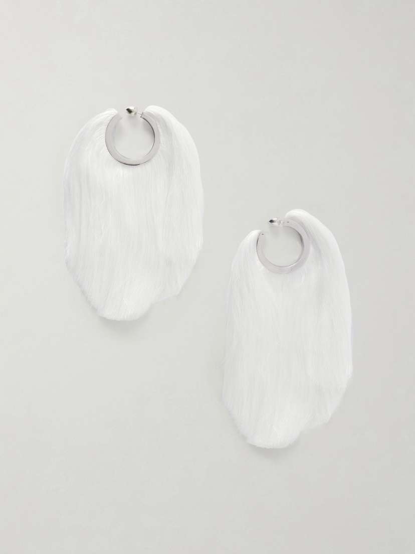 Alaïa Fringed Silver-tone Earrings