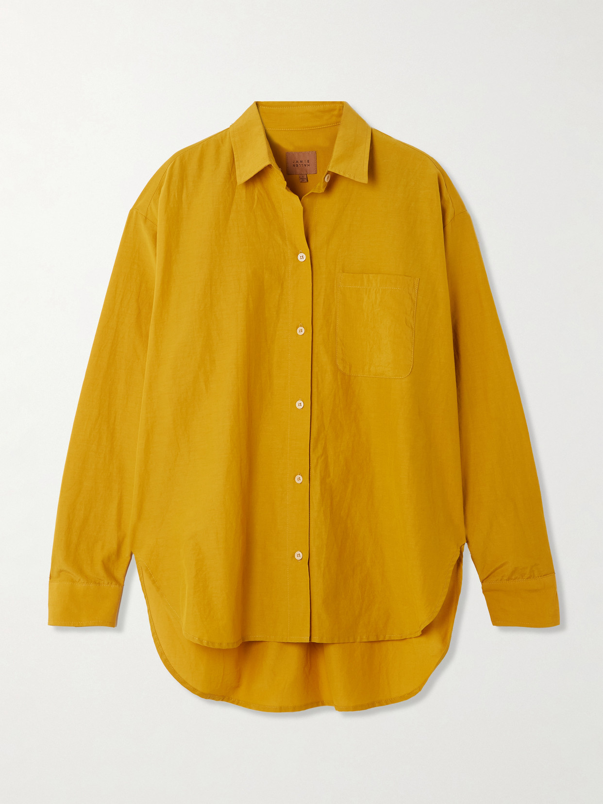 Jamie Haller The Essential Cotton And Silk-blend Shirt In Yellow