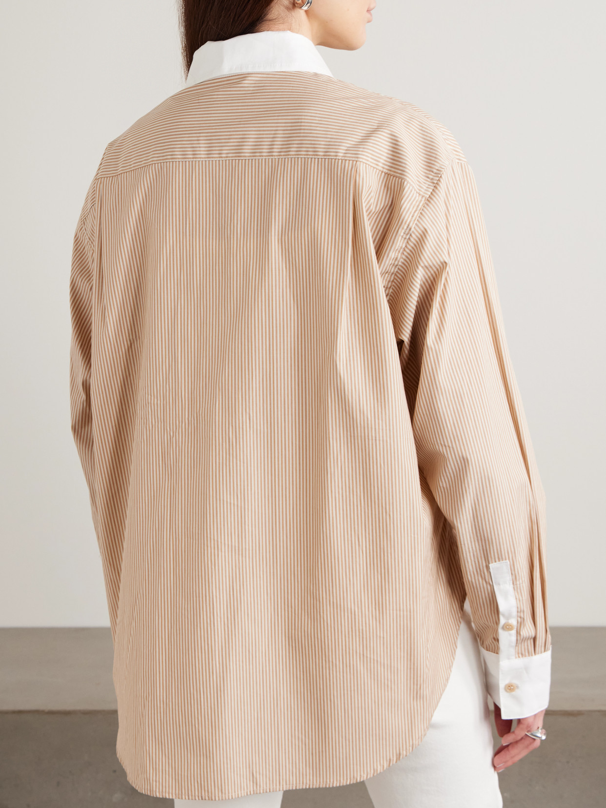 The Tipped Weekend Striped Supima Cotton-Poplin Shirt