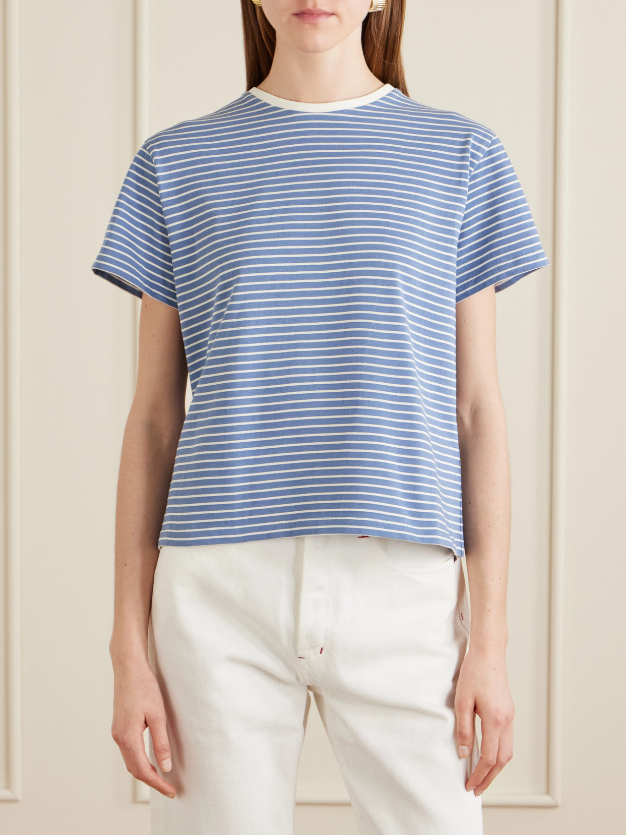 Striped Cotton-Jersey T-Shirt