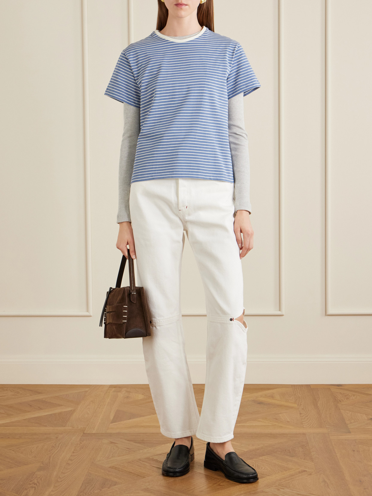 Striped Cotton-Jersey T-Shirt