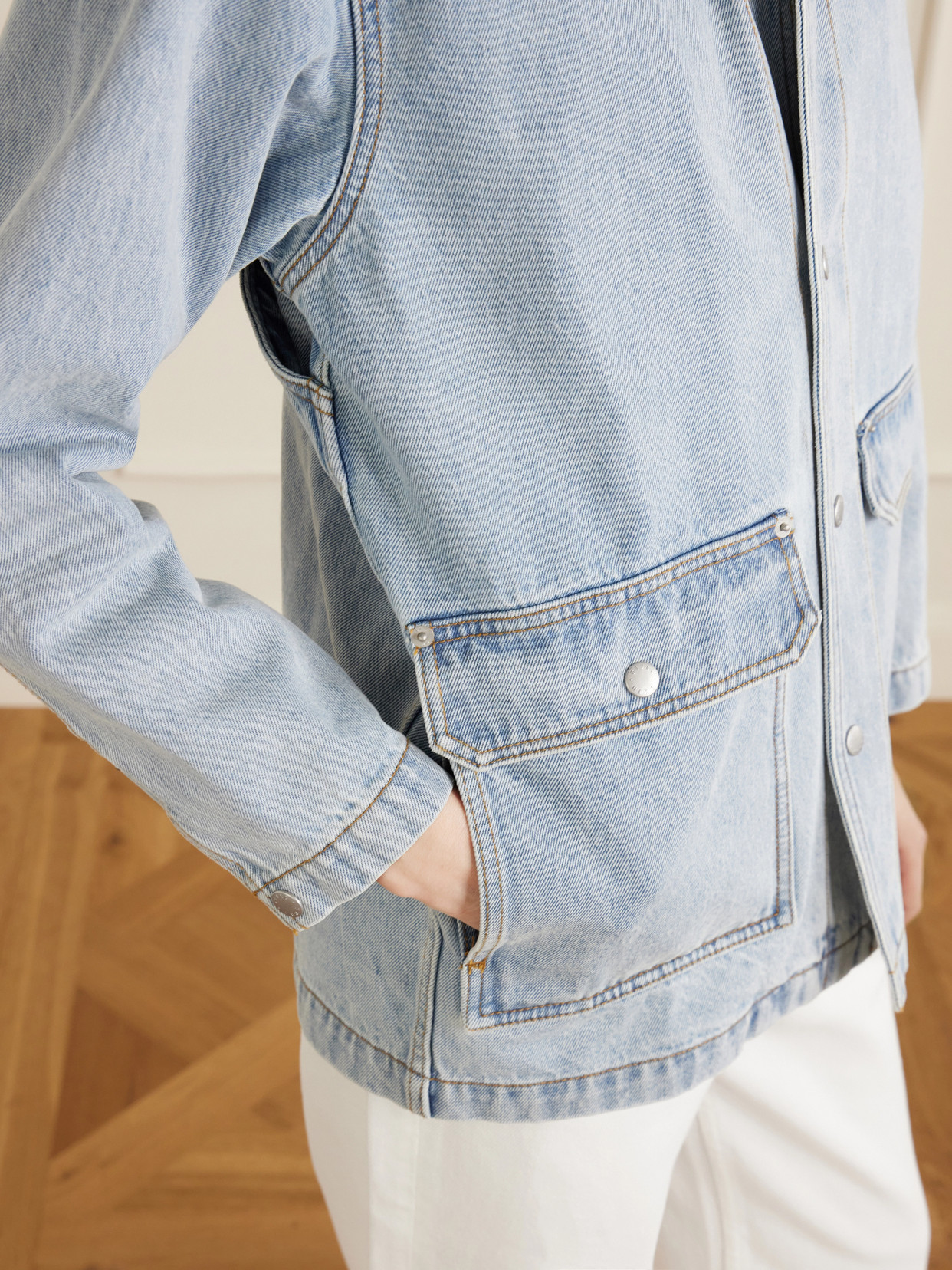 Still Here Barn Denim Jacket In Blue