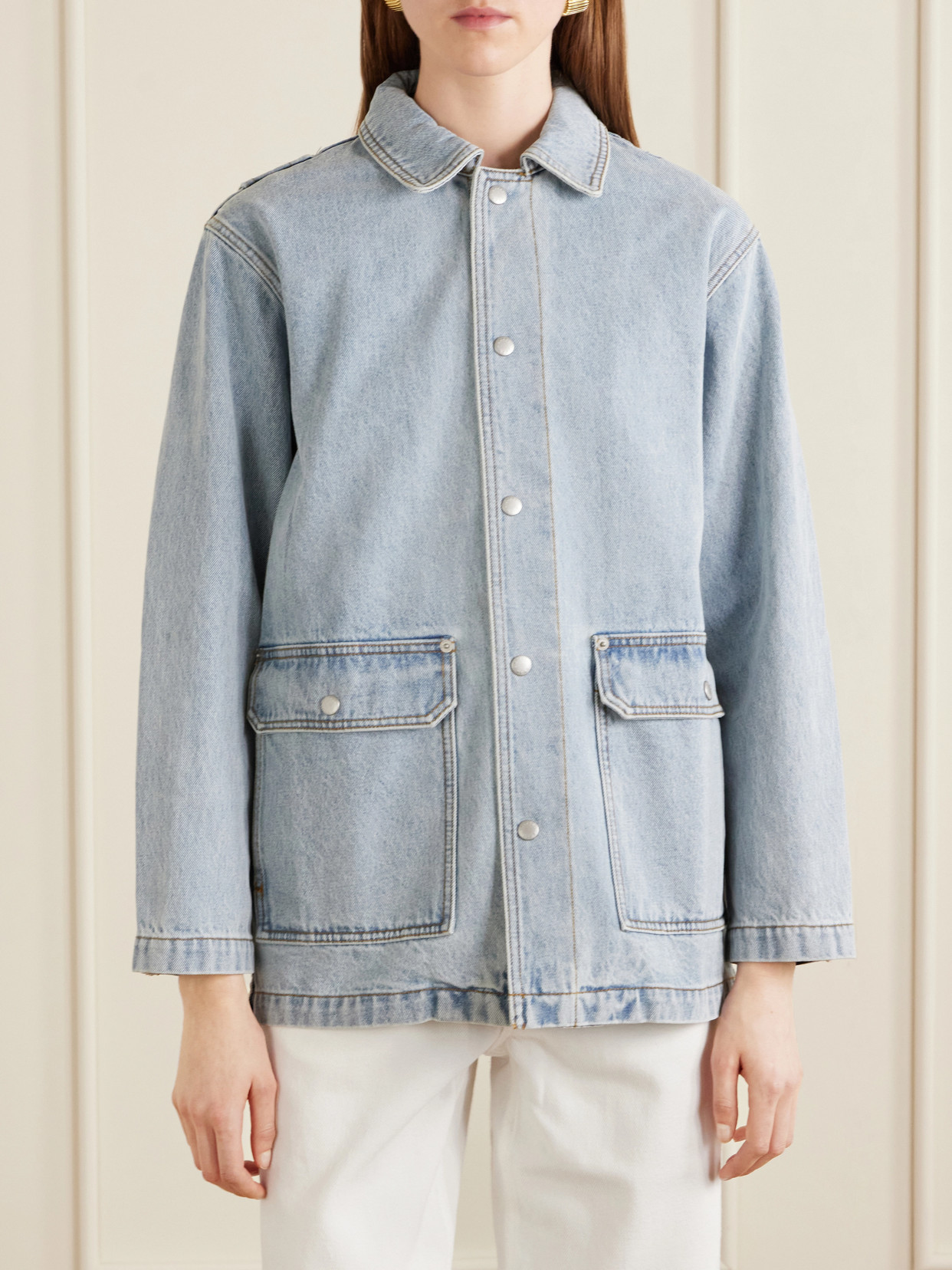 Still Here Barn Denim Jacket In Blue